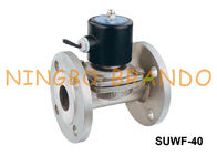 Тип клапан соленоида 24VDC нержавеющей стали 220VAC фланца SUWF-40 1 1/2»